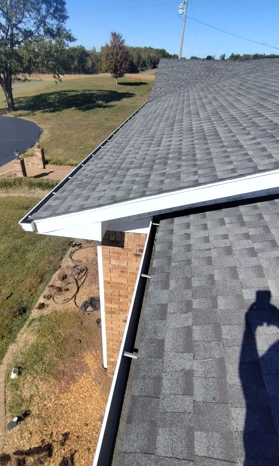 After: gutter corner cleared in Kirbyton near Bardwell, KY